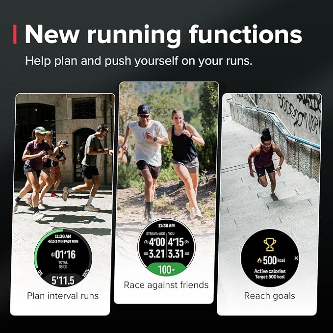 SUUNTO Run Sports Watch, 1.32" AMOLED Touchscreen w/Crown Button, 12D Battery Life, Dualband Accurate GPS, Running Wrist Heart-Rate & Sleep Health Tracking, 35g Lightweight & 4GB Offline Music, Lime
