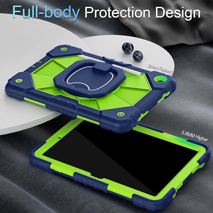 Case for Galaxy Tab A9 Plus Case 11 Inch with Screen Protector/Rotating Stand/Pen Holder,Military Grade Shockproof Cases for Samsung Galaxy A9+/A9 Plus Tablet Cases (SM-X210/X216/X218)