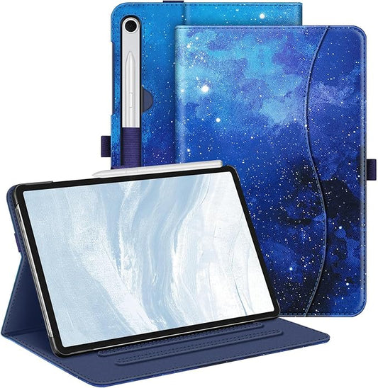 Fintie Case for Samsung Galaxy Tab S10 Lite/ S10 FE/ S9 FE 5G 10.9 Inch/Tab S9 11 Inch with S Pen Holder, Multi-Angle Viewing Protective Cover with Pocket, Auto Sleep/Wake, Starry Sky