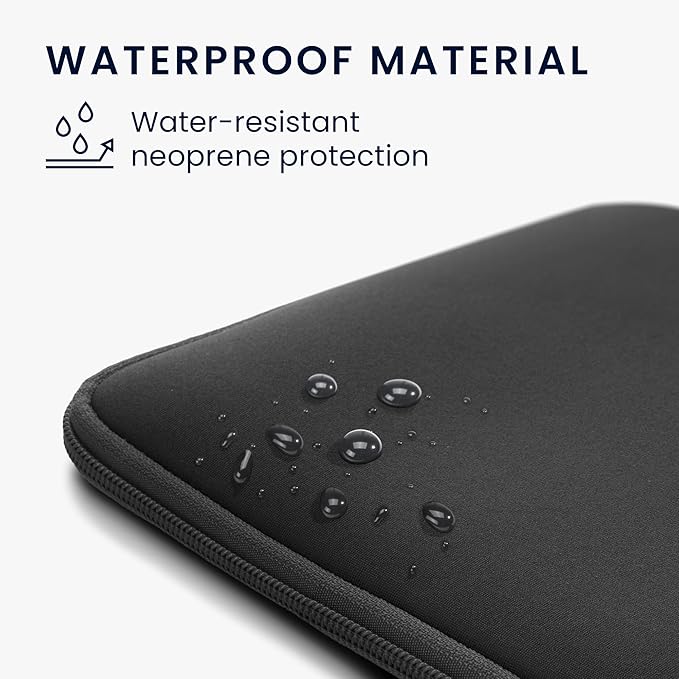 kwmobile Neoprene Pouch Compatible with 8"-8,4" Tablet - Universal Sleeve Case Cover with Zipper for Tablet - Petrol