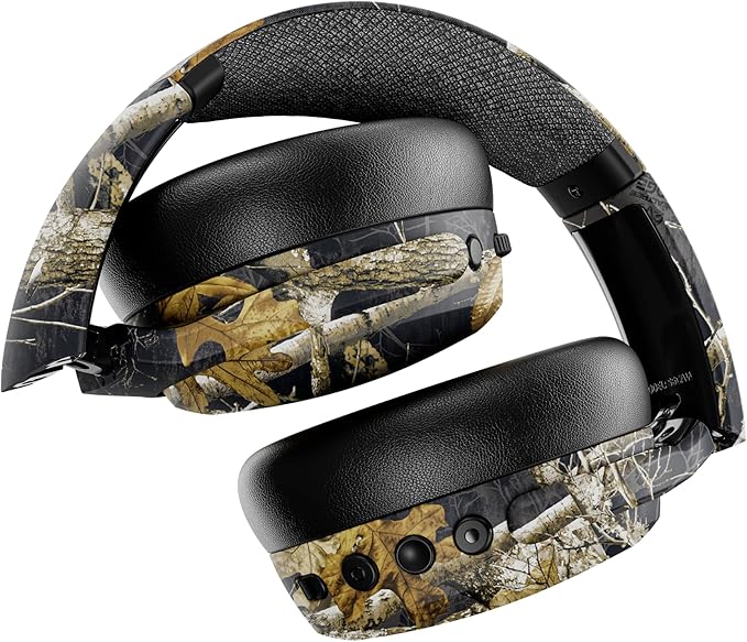 Skullcandy Crusher ANC 2 Wireless Over-Ear Bluetooth Headphones with Multi-Sensory Bass, Active Noise Cancelling, Up to 60 Hours Battery, Microphone for iPhone Android - Realtree Edge Colors Black