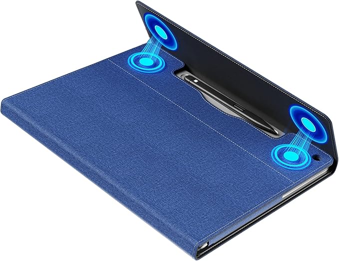 Laptop Case for Microsoft Surface Pro 1st Edition 12-inch, PU Leather Tablet Protective Cover with Multi-Angle Built-in Kickstand & Pen Holder, (Blue)