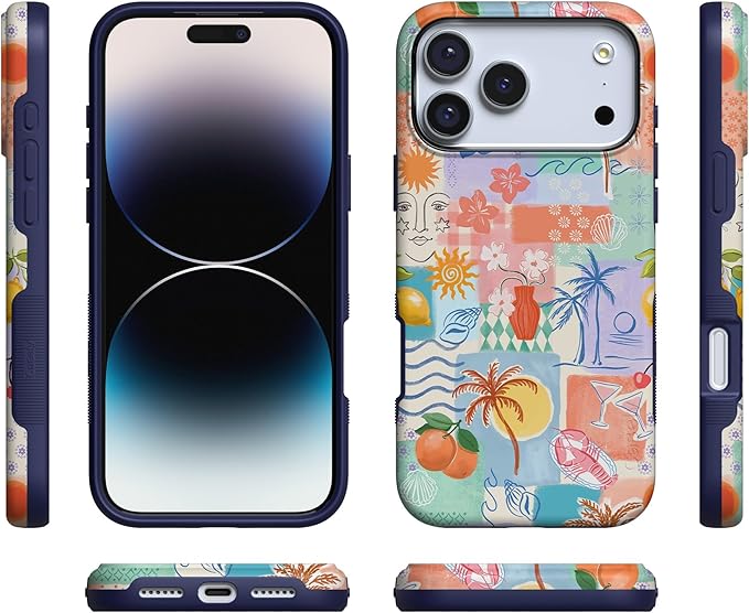 Casely iPhone 17 Pro Case | Tropical Heat | Beachy Collage | Compatible with MagSafe | Bold Protective Design