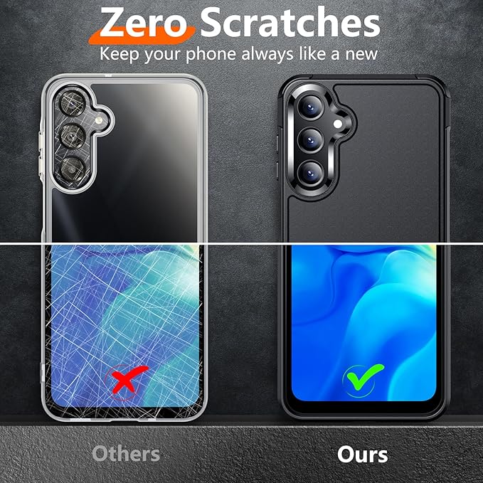 Red2Fire Designed for Samsung Galaxy A16 5G Case, [Military Grade Drop Protection] Non-Slip Heavy Duty Full Body Shockproof Protection Phone Case Galaxy A16 5G Case,Black