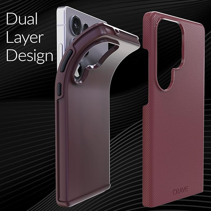 Crave Dual Guard Compatible with Samsung Galaxy S25 Ultra Case, Shockproof Protection Dual Layer Case for Samsung Galaxy S25 Ultra - Berry