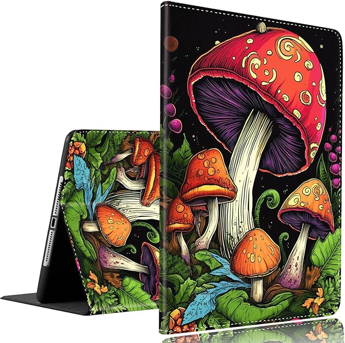 Case for Samsung Galaxy Tab A9 Plus 11 inch 2023，Slim Fit Foldable Standing Cover Case with Auto Sleep/Wake for Galaxy Tab A9+ 11’2023 (SM-X210/X216/X218)，Retro Mushroom