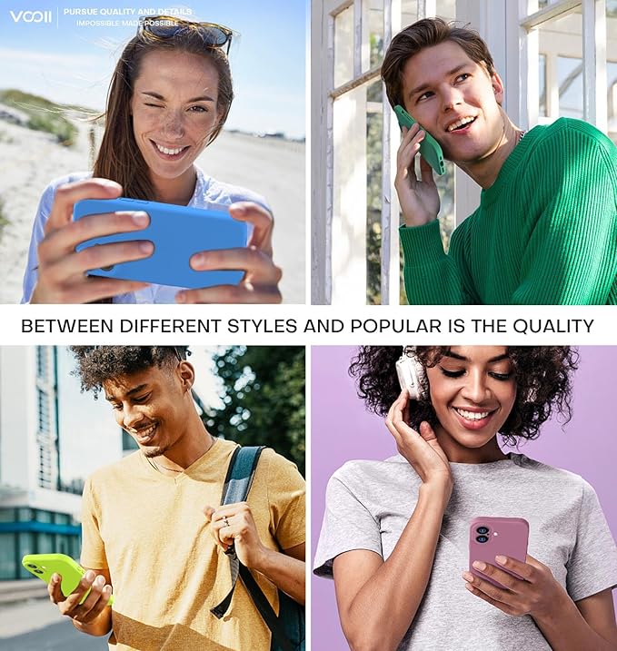 Vooii Compatible with iPhone 16 Case, Liquid Silicone Upgrade [Camera Protection] [Soft Anti-Scratch Microfiber Lining] Shockproof Phone Case for iPhone 16 6.1 inch - Fluorescent Green