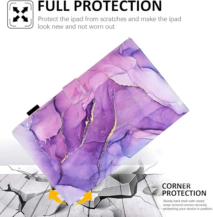 KEROM Case for Samsung Galaxy Tab A9+ Plus 11 Inch 2024 2023 (SM-X210/X216/X218), Slim PU Leather Stand Case Protective Cover for Galaxy Tab A9+/A9 Plus Tablet, Auto Wake/Sleep - Purple