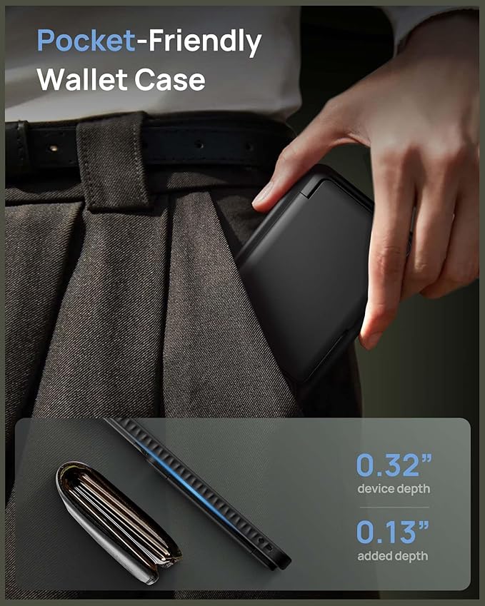 for Samsung Galaxy S25 Case Wallet, Built-in Stand & Card Holder & Camera Cover, Full Body Protective Rugged Multifunctional Wallet Kickstand Phone Cover Case for Samsung S25 6.2" 2025, Black