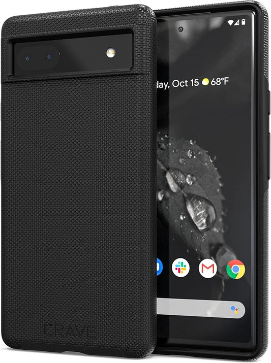 Crave Dual Guard for Google Pixel 6a Case, Shockproof Protection Dual Layer Case for Google Pixel 6a - Black