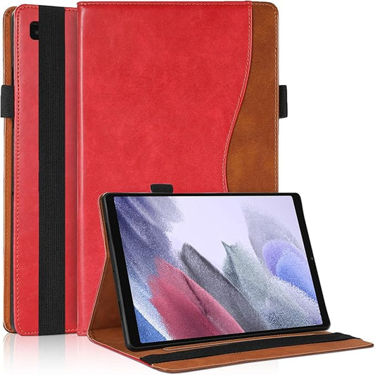 Case for Samsung Galaxy Tab A7 Lite 8.7 inch 2021 Case SM-T220 / T225 Bussiness Premium PU Leather Folio Stand Cover Flip Shell with Card Slot for Galaxy Tab A7 Lite 8.7'' Tablet -Red