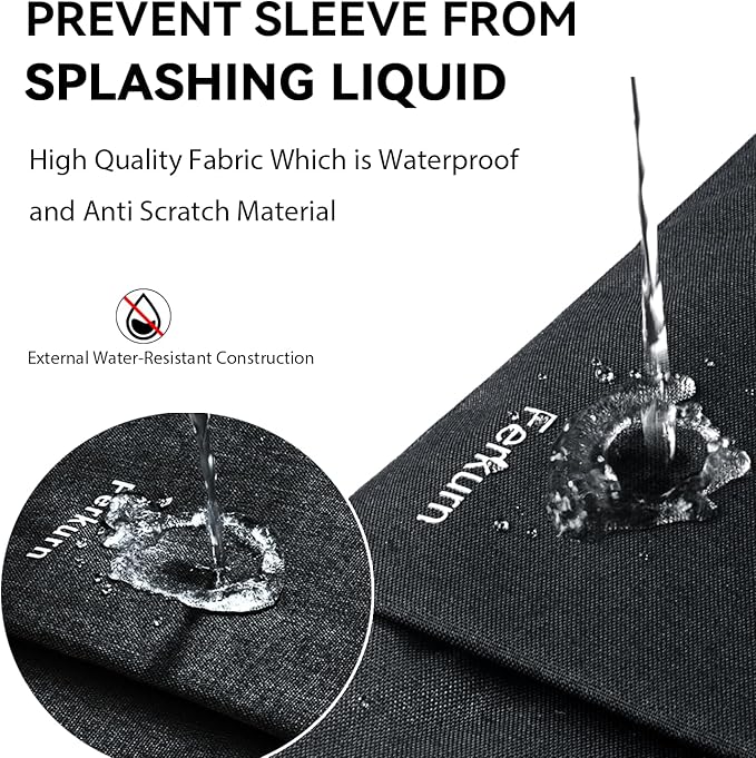 Ferkurn Laptop Case Sleeve for Men Women Chromebook Case Compatible with MacBook Air/Pro Lenovo Surface HP Dell ASUS Acer, 14 inch, Black