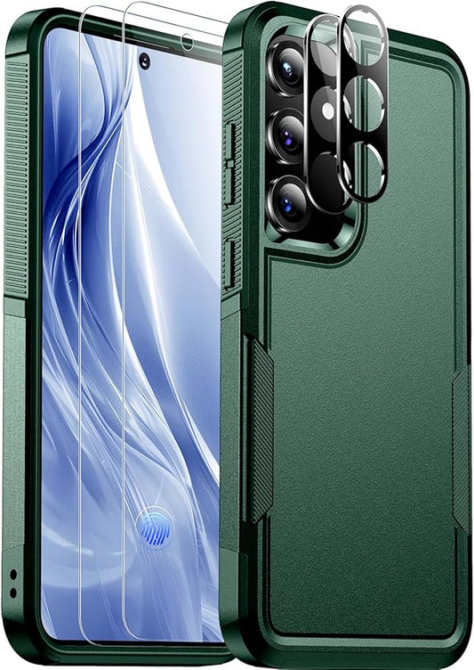 Red2Fire for Samsung Galaxy S25 Plus Case, [Military Grade Shockproof] Heavy Duty Protection Phone Case for S25 Plus Case,Dark Green