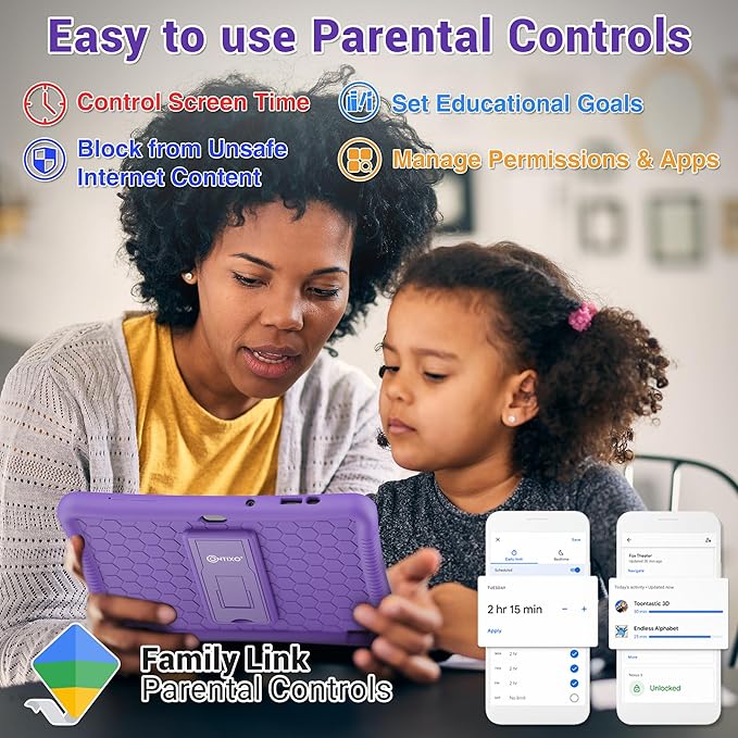 Contixo 10-Inch Kids Tablet - Ages 3-12, 80 Disney eBooks ($350 Value), 32GB Storage, Android, Parental Controls, Silicone Case w/Kickstand, STEM Learning Tablet for Older Kids - Purple