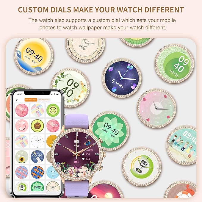 Smart Watches for Women (Answer/Make Call), Colesma Smart Watch for Android & iPhone, 1.32" HD Fitness Tracker Watch Sleep/Heart Rate/SpO2 Monitor Pedometer Waterproof Smartwatch,Multiple Sports Modes