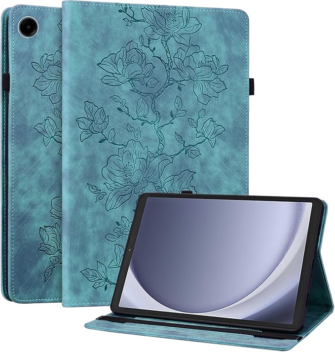 Case for Samsung Galaxy Tab A9 8.7 Inch 2023, Slim PU Leather Folio Cover with Multi-Angle Stand and Pen Holder, Light Green