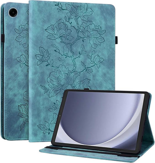 Case for Samsung Galaxy Tab A9 8.7 Inch 2023, Slim PU Leather Folio Cover with Multi-Angle Stand and Pen Holder, Light Green