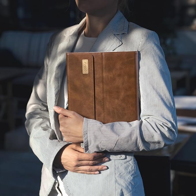 CoBak Case for Microsoft Surface Pro 12" (2025), Premium Business Cover with Multi-Angle Stand, Embedded Stylus Holder, Keyboard Support & Built-in Organizer – Tailored for Professionals,Brown