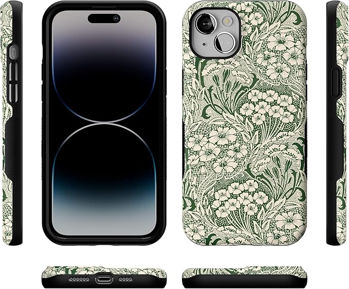 Casely iPhone 14 Case | Mystic Meadow | Green Gardens | Compatible with MagSafe | Bold Protective Design