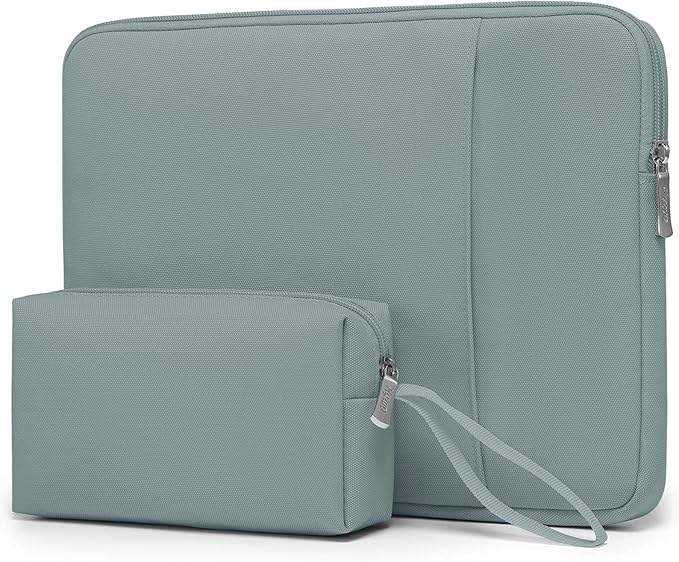 HYZUO 14-15 Inch Laptop Sleeve Bag Set for MacBook Air 15 M4/M3/M2, MacBook Pro 15, XPS 14/15 Plus, 15" Surface Laptop, Notebook Case for 14" HP Lenovo ThinkPad Asus Acer Huawei, Ash Blue