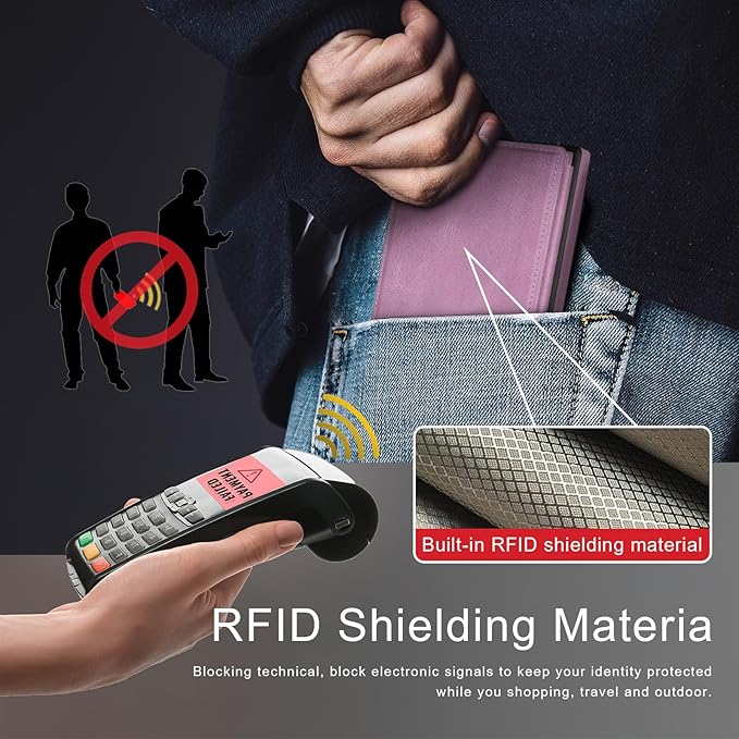 DJDUCK Designed for Samsung Galaxy S25 Ultra Case Wallet with Card Holder, [Magnetic Clasp Cover] [RFID Blocking Leather Protection] Shockproof Women Men Cases for S25 Ultra Light Purple