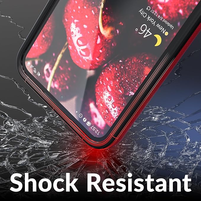 Crave Dual Guard Compatible with Samsung Galaxy S23 FE Case - Shockproof Protection with Dual Layer Design, Red