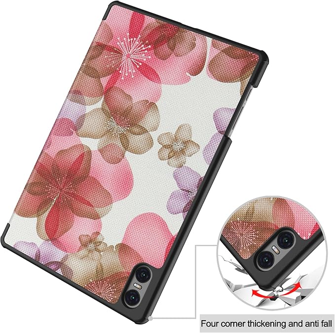 Case for TECLAST T50 Pro 11 inch Tablet, Folding Folio Ultra-Thin PU Leather Stand Case Cover for Teclast T50 Pro Flower