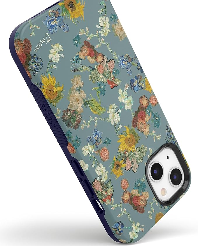 Casely iPhone 14 Case | Van Gogh's Flowers | 50th Anniversary | Compatible with MagSafe | Bold Protective Design