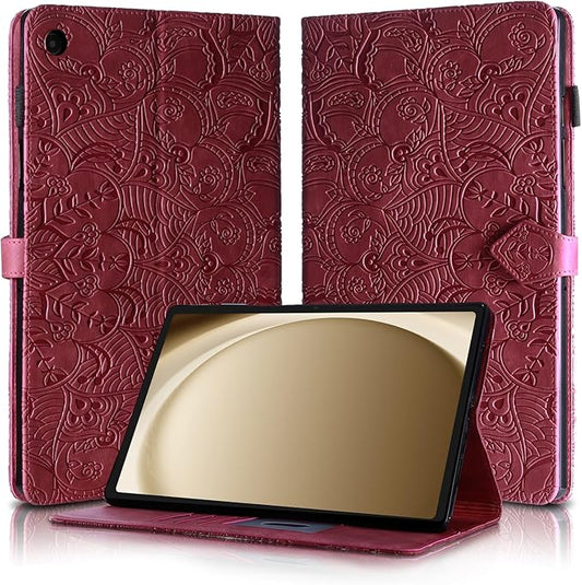 Case for Samsung Galaxy Tab A9 Plus 11 Inch 2023 Tablet Cover PU Leather Magnetic Closure Protective Card Slots Wallet for Samsung Galaxy Tab A9 Plus 11 Inch 2023 Wine Red