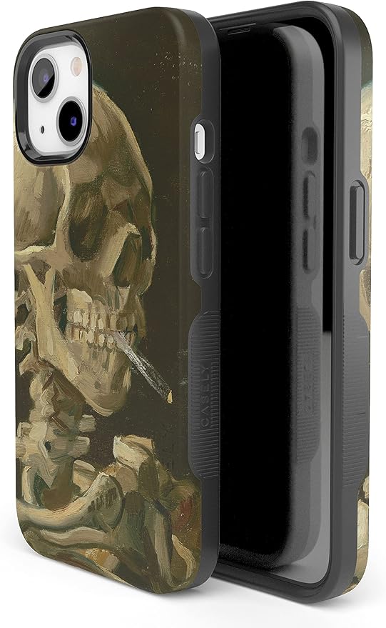 Casely iPhone 14 Case | After Hours | Van Gogh Skeleton | Compatible with MagSafe | Bold Protective Design