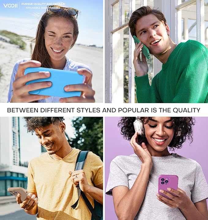 Vooii Compatible with iPhone 14 Pro Case, Liquid Silicone Upgrade [Camera Protection] [Soft Anti-Scratch Microfiber Lining] Shockproof Phone Case for iPhone 14 Pro 6.1 inch - Blue