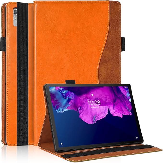 Case for Lenovo Tab P11 2nd Gen/Xiaoxin Pad Plus 2023 11.5" TB350FU/TB350XU case Bussiness Premium PU Leather Stand Folding Folio Cover for Lenovo Tab P11 2nd Gen 11.5 inch -Orange