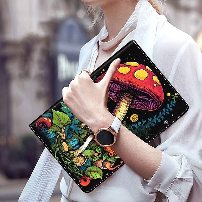 Case for Galaxy Tab A9 Plus ， Auto Sleep/Wake Multi-Angle Viewing Slim Folio Stand Cover for Samsung Galaxy Tab A9+/A9 Plus 11 Inch 2023 (SM-X210/X216/X218), Magic Mushrooms Fungus