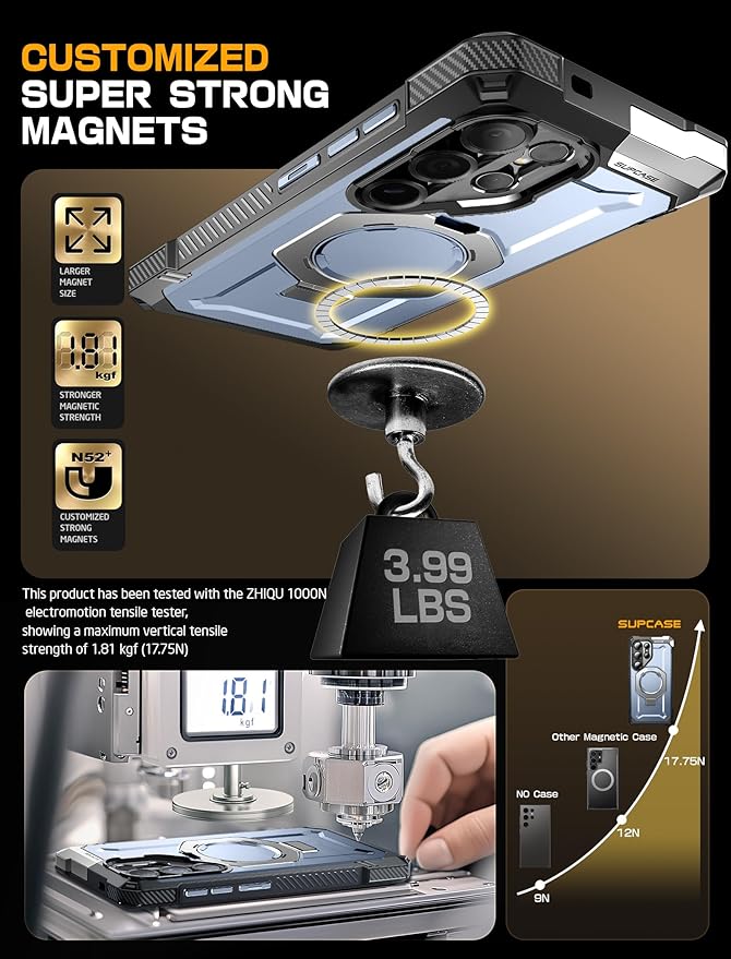 SUPCASE for Samsung Galaxy S25 Ultra Case with Stand (Unicorn Beetle Grip), [S Pen Friendly] [Compatible with MagSafe] [Military-Grade Protection] Magnetic Phone Case for S25 Ultra 6.9 Inch, Tilt