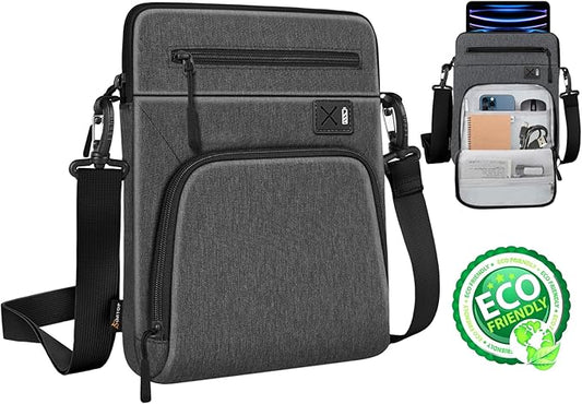 12.9 Inch Tablet Sleeve, Compatible with iPad Pro 12.9 (6th–3rd Gen, M4/M2/M1) with Magic Keyboard, Smart Keyboard Folio, Slim Folio Pro Case & More – Slim, Shockproof, Water-Resistant Case, Dark Grey