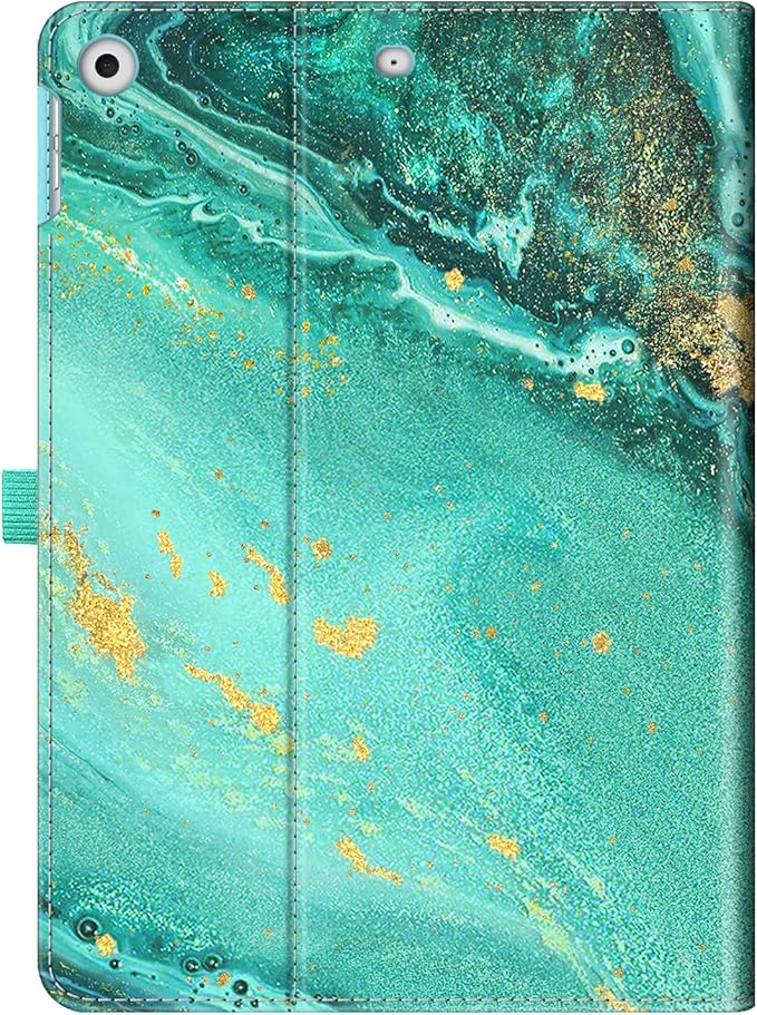 Fintie Case for iPad 9th / 8th / 7th Generation (2021/2020/2019) 10.2 Inch - [Corner Protection] Multi-Angle Viewing Stand Cover with Pocket & Pencil Holder, Auto Sleep Wake, Aqua Wave