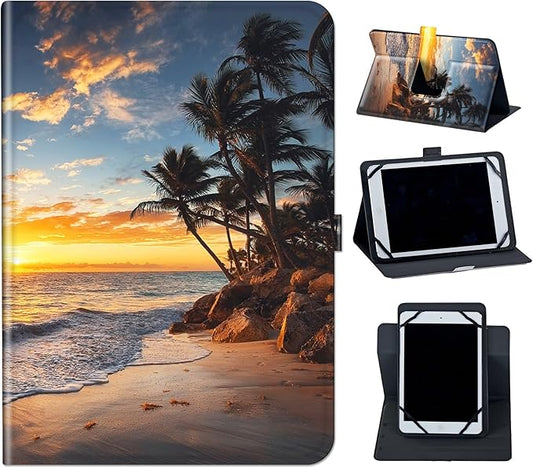 Case for Lenovo Tab P11 Pro Gen 2 11.2" 2022,Mxfdegf 360 Degree Rotating Stand and Magnetic Closure Case for 11.2 inch Lenovo Tab P11 Pro 2nd Generation,Sunset Beach