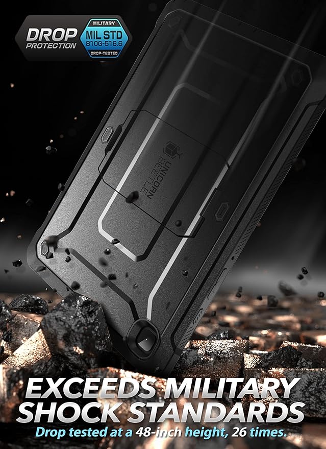 SUPCASE for Galaxy Tab A7 Lite Case (Unicorn Beetle Pro), [Built-in Screen Protector & Stand] Heavy Duty Rugged Shockproof Protective Tablet Case for Samsung Galaxy Tab A7 lite 8.7 Inch (2021), Black