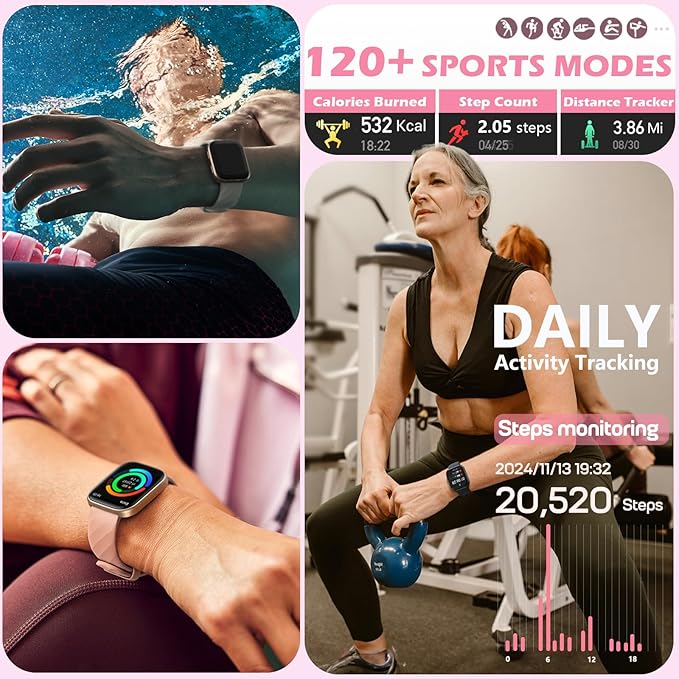 MorePro Smart Watch for Women Men (Make/Answer Call), 1.85" Smartwatch with 24/7 Heart Rate & Blood Pressure Monitor, Blood Oxy-gen Sleep Tracking, 120+ Sports Fitness Trackers for iPhone Android