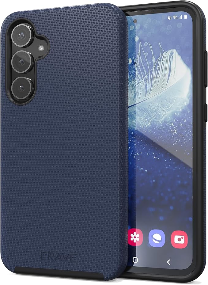 Crave Dual Guard Compatible with Samsung Galaxy S23 FE Case - Shockproof Protection with Dual Layer Design, Navy