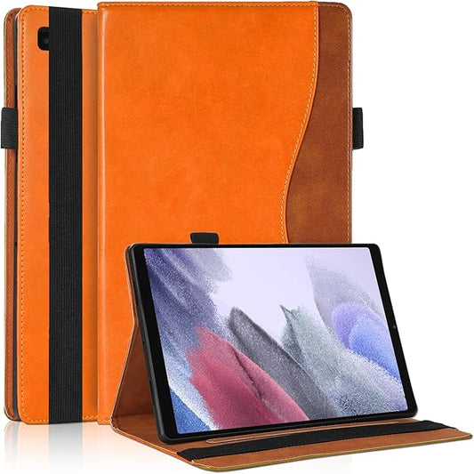Case for Samsung Galaxy Tab A7 Lite 8.7 inch 2021 Case SM-T220 / T225 Bussiness Premium PU Leather Folio Stand Cover Flip Shell with Card Slot for Galaxy Tab A7 Lite 8.7'' Tablet -Orange