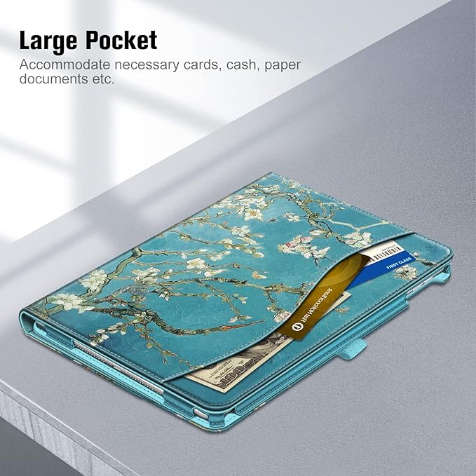 Fintie Case for iPad 9th / 8th / 7th Generation (2021/2020/2019) 10.2 Inch - [Corner Protection] Multi-Angle Viewing Stand Cover with Pocket & Pencil Holder, Auto Sleep Wake, Blossom