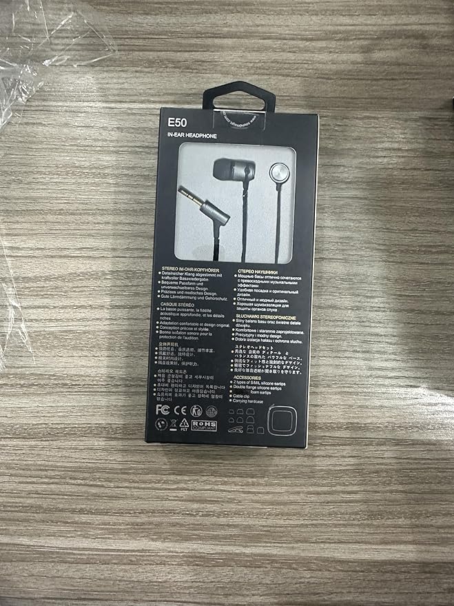 SoundMAGIC E50 Wired Earbuds No Microphone in Ear Monitor HiFi Earphones Noise Isolating Headphones Comfortable Fit Gunmetal