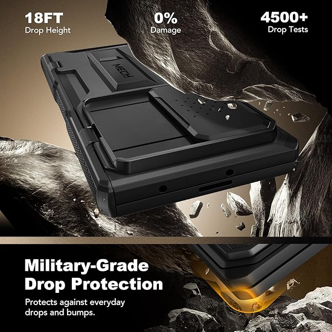 TONGATE for Z Fold 7 Case with Privacy Screen Protector, [Built-in Slide Camera Cover & Stand] [Anti Spy] Military Grade Drop Phone Case for Samsung Galaxy Z Fold 7 with Belt Clip, Black Privacy