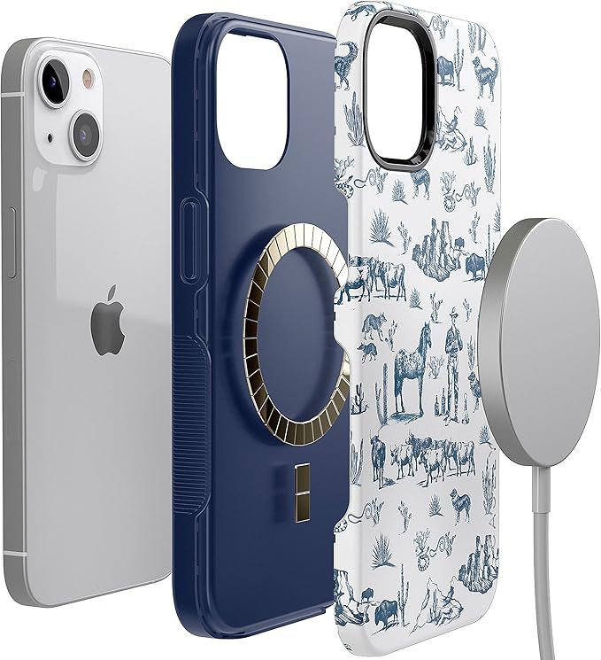 Casely iPhone 14 Case | Wild West Adventure | Desert Western | Compatible with MagSafe | Bold Protective Design