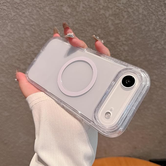 Designed for iPhone 17 Air Case,[Compatible with Magsafe] [Non-Yellowing] [Without Screen Protector] Shockproof/Dust/Drop Proof 3-Layer Full Body Protection Rugged Heavy Duty Cover, Clear