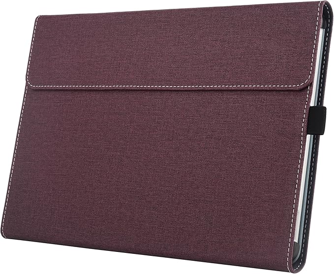 Tablet Case for 2025 New Microsoft Surface Pro 1st Edition 12-inch, PU Leather & Hard Shell Laptop Protective Cover with Multi-Angle Built-in Kickstand & Pen Holder (Wine Red)
