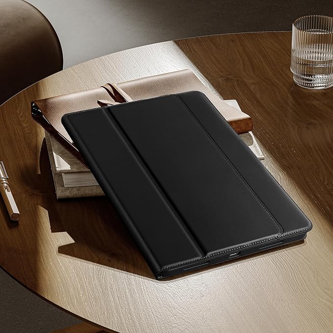 auaua Case for iPad Pro 11 Inch (M4) 2024 5th Gen (Model: A2836/A2837/A3006), with Pencil Holder and Pocket, Multiple Angles Viewing, Magnetic Closure, Auto Sleep/Wake (Black)