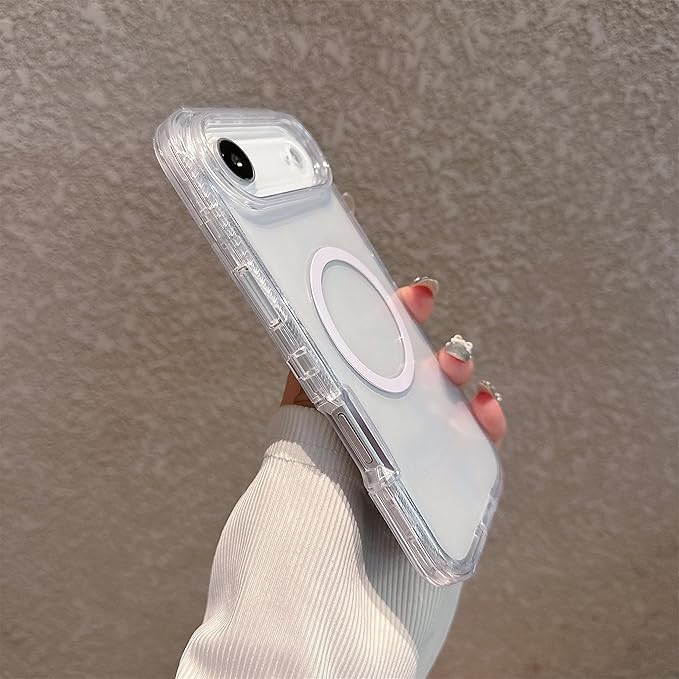 Designed for iPhone 17 Air Case,[Compatible with Magsafe] [Non-Yellowing] [Without Screen Protector] Shockproof/Dust/Drop Proof 3-Layer Full Body Protection Rugged Heavy Duty Cover, Clear