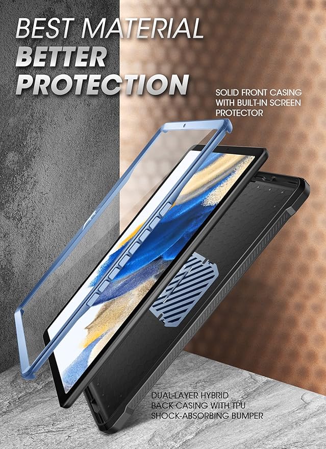 SUPCASE for Galaxy Tab A8 Case with Stand (Unicorn Beetle Pro), [Built-in Screen Protector] Full-Body Rugged Shockproof Heavy Duty Protective Tablet Case for Samsung Galaxy Tab A8 10.5 Inch, Tilt